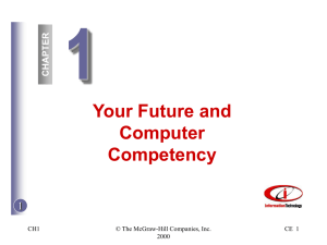 Ch 1: Your Future and Computer Competency