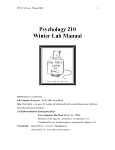 Psychology 210 Winter Lab Manual