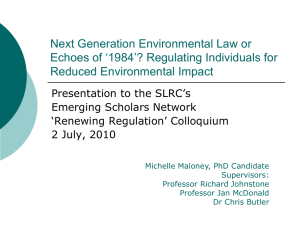 Next generation environmental law or echoes of