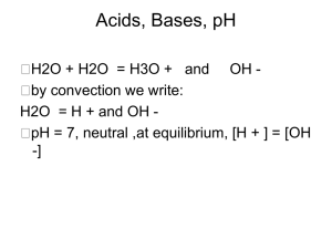 Acids, Bases, pH