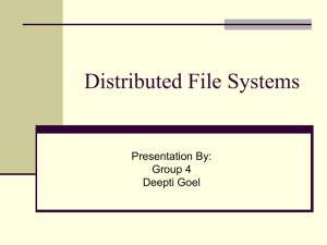 Distributed File Systems - Lyle School of Engineering