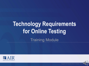 Technology Requirements Module for Online Testing (Narrarated)