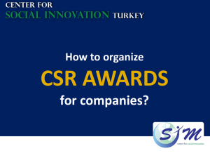 Major Elements of Organizing CSR Awards