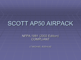 SCOTT AP50 AIRPACK/ RIT PACK