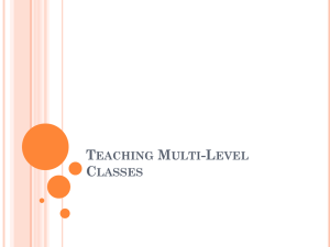 Teaching Multi-Level Classes