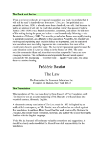 Critique of Bastiat's The Law