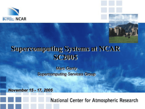 NCAR supercomputing, 1963–2005 - Computational Information