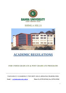 Academic Regulations