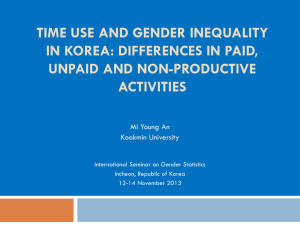 Time Use and Gender Inequality in Korea: Differences in Paid