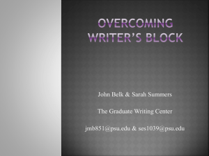 Overcoming Writer's Block-