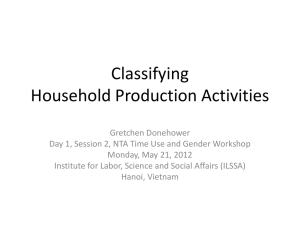 Classifying household production activities