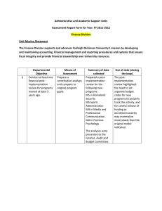 Administrative and Academic Support Units Assessment Report