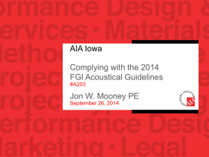 Complying with FGI Acoustical Guidelines