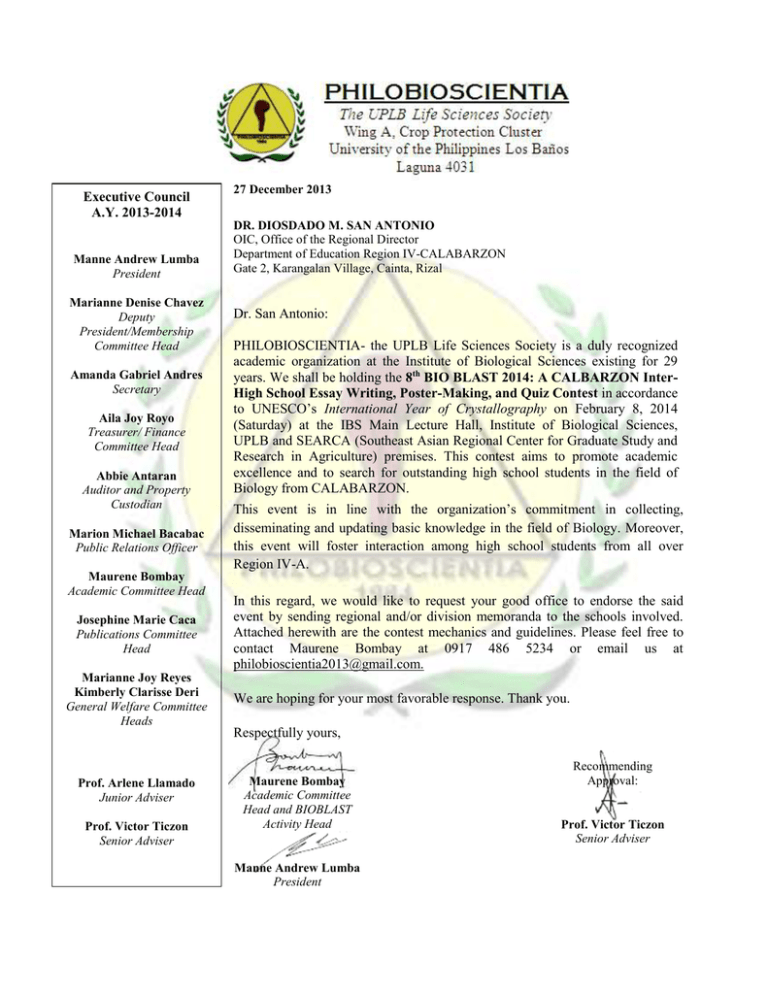 application letter to deped