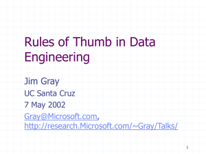 Rules of Thumb in Data Engineering