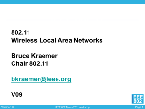 IEEE 802 March 2011 workshop - IEEE 802 LAN/MAN Standards