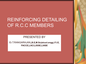 reinforcing detailing of rcc members