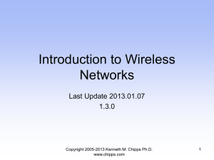 Introduction to Wireless Networks