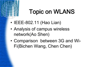 Analysis of a Campus wide Wireless Network