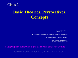 SOCW 6371: Class 3: Theory