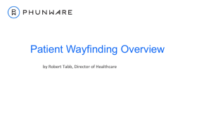 Patient Wayfinding Overview