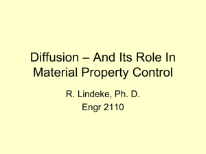 Diffusion – And Its Role In Material Property Control