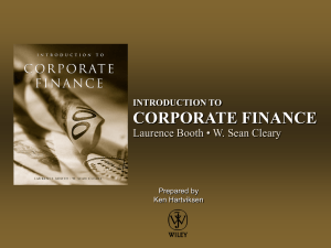 Introduction to Corporate Finance