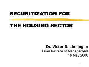 SECURITIZATION FOR THE HOUSING SECTOR