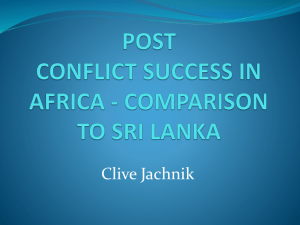 POST CONFLICT SUCCESS IN AFRICA