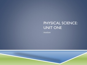 Physical science: Unit one