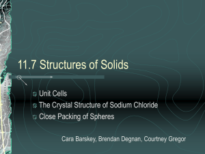 11.7 Structures of Solids