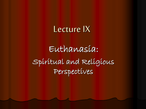 Euthanasia: Spiritual and Religious Perspectives