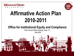 Affirmative Action Plan 2005-2006