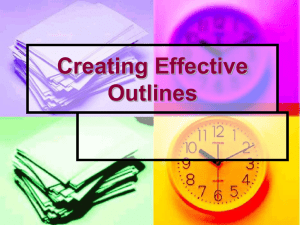Creating Effective Outlines