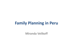 Family Planning in Peru - University of Pittsburgh
