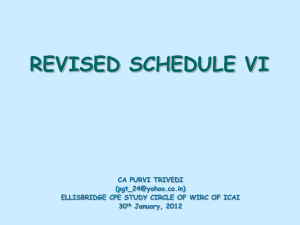 Revised Schedule VI