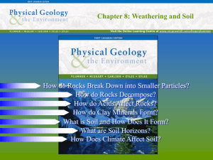 Chapter 8: Weathering and Soil