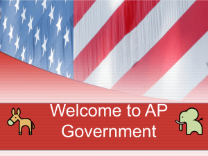 Welcome to AP Government