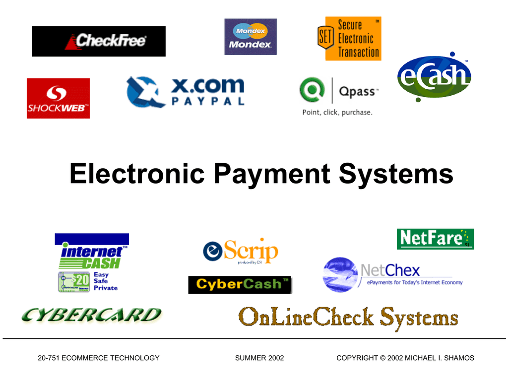 Types Of Electronic Payment System