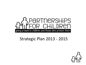 Strategic Plan 2011 - 2013 - Partnerships for Children