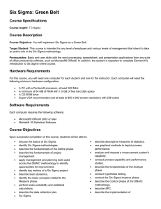 Six Sigma – Green Belt