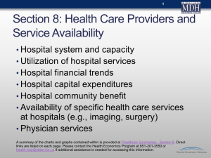 Section 8: Health Care Providers and Service Availability (PowerPoint)