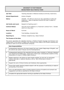 UNIVERSITY OF NOTTINGHAM RECRUITMENT ROLE PROFILE