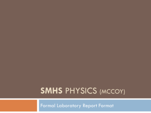 120 Formal Lab Report Format