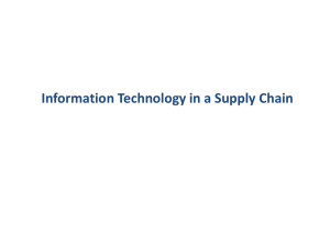 Information Technology in a Supply Chain