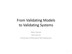 From Validating Models to Validating Systems