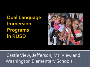 Dual Language Immersion Programs