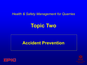 Topic Two - Accident prevention