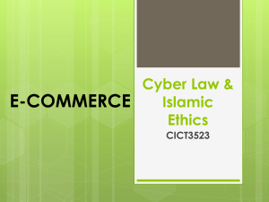 Cyber Law & Islamic Ethics CICT3523 E