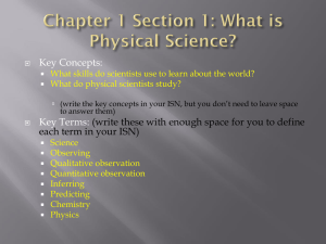 8th Grade physical science